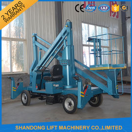 Commercial Hydraulic Articulated Trailer Boom Lift Rental , 8m Rotating Truck Mounted Aerial Lift